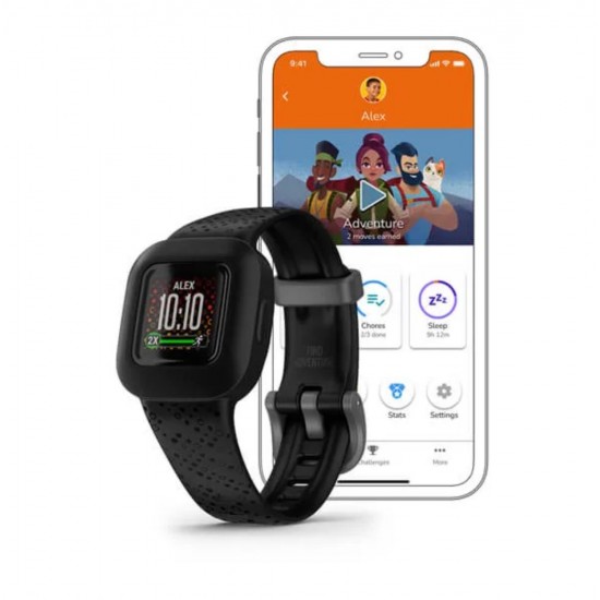 Garmin vívofit jr. 3 – Black Cosmic & Peach Leopard